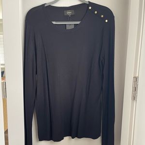 ONLY Black Sweater w/ Gold Detail on Shoulder